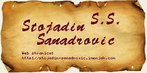 Stojadin Sanadrović vizit kartica
